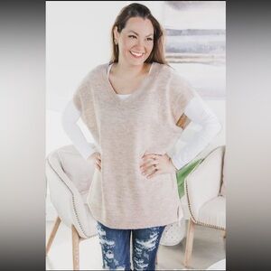 Only Beige Knit Sweater Vest